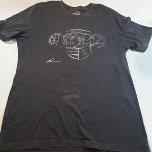 TPG Racing Tachometer Graphic Tee Men's XL Black Car Gauge Speed‎ Dial Shirt